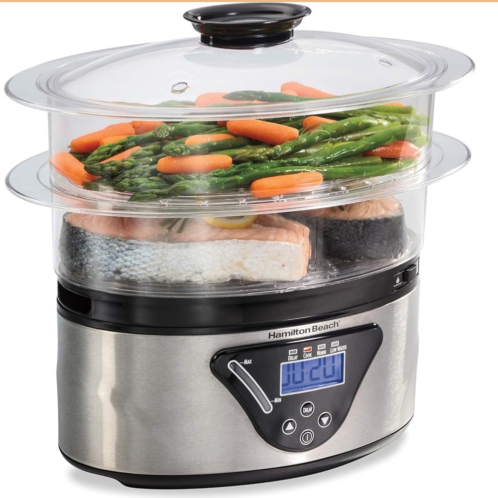 NWOT, Hamilton Beach Silver Digital Steamer